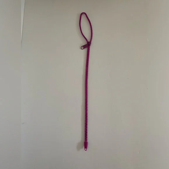 VTG 1980’s Chunky Punk Adjustable Zipper Necklace Purple Lavender Shimmer New - Picture 11 of 11